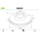 VALEO Bremsscheibe 186523