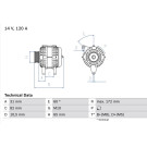 Lichtmaschine | AUDI,VW | 0 986 038 180