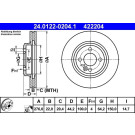 Bremsscheibe Mini P. Mini One/Cooper 01-07 | 24.0122-0204.1