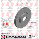 ZIMMERMANN Bremsscheibe | 280.3157.20