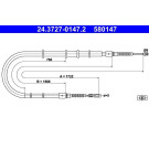ATE Handbremsseil Seilzug Festellbremse 24.3727-0147.2