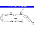 ATE Handbremsseil Seilzug Festellbremse 24.3727-2507.2