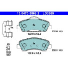 Bremsbelagsatz, Scheibenbremse | 13.0470-3869.2