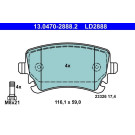 Bremsbelagsatz Audi T. A4/A6 2.0-4.2 04-11 Keramik | 13.0470-2888.2