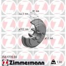 ZIMMERMANN Bremstrommel | 250.1770.00