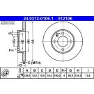 Bremsscheibe Sitz P. Cordoba/Ibiza/Toledo 91-99 Power Disc PowerDisc 24.0312-0106.1