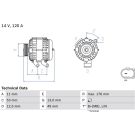 Lichtmaschine FORD Fiesta 0 986 082 220