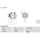 Lichtmaschine FIAT,IVECO,UAZ 0 986 046 210