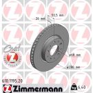 ZIMMERMANN Bremsscheibe 610.1195.20 Coat Z