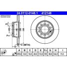 Bremsscheibe Audi T. A4 1.6-3.0 00-08 24.0112-0148.1