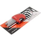 Sechskant-Stiftschlüsselsatz Kugel 10Tlg. 2û12 mm Crv YT-0509