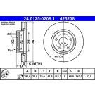 Bremsscheibe Mazda P. 3/Cx-3 1.5D/2.0 13 24.0125-0208.1 Bremsscheibe Mazda P. 3/Cx-3 1.5D/2.0 13 24.0125-0208.1