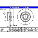 Bremsscheibe Audi T. A6 1.8-3.0 Quattro 97-05 24.0110-0260.1