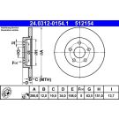 Bremsscheibe Ford T. Mondeo 1.8-3.0 00-07 Power Disc PowerDisc 24.0312-0154.1