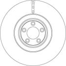 52 481 054 Bremsscheibe VA JAGUAR XF, XJ 09 TRW SINGLE DF6651S