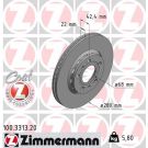 ZIMMERMANN Bremsscheibe 100.3313.20 Coat Z