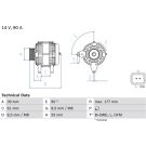 Lichtmaschine DACIA 0 986 083 190