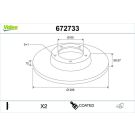 VALEO Bremsscheibe 672733 COATED