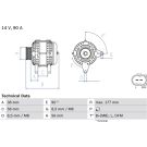 Lichtmaschine SEAT,SKODA,VW 0 986 049 101