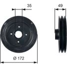 Riemenscheibe MITSUBISHI L200,Montero,Pajero DriveAlign™ TVD1123