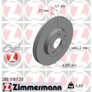 ZIMMERMANN Bremsscheibe 280.3187.20 Coat Z