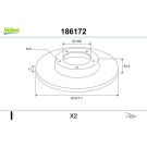 VALEO Bremsscheibe 186172