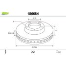 VALEO Bremsscheibe 186684