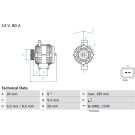Lichtmaschine 0 986 082 880