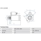 Starter CITROEN,PEUGEOT,MITSUBISHI,LANCIA 0 986 023 850