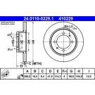 Bremsscheibe Mitsubishi T. Carisma/Space Star 1.3-1.8 95-06 24.0110-0229.1