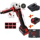 KS TOOLS Set bürstenloser Akku-Winkelschleifer eMONSTER, 4-teilig 515.6200