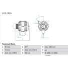Lichtmaschine BMW 3,5 Serie, Z3 0 986 040 380
