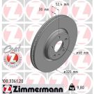 ZIMMERMANN Bremsscheibe 100.3361.20 Coat Z