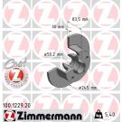 ZIMMERMANN Bremsscheibe 100.1229.20 Coat Z