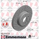 ZIMMERMANN Bremsscheibe 150.2920.20 Coat Z