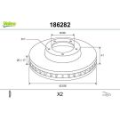 VALEO Bremsscheibe 186282 VALEO Bremsscheibe 186282