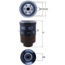 MAHLE Kraftstofffilter KC 67