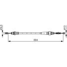 Handbremsseil li JEEP Cherokee 1987482365