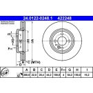 Bremsscheibe Mini P. Cooper 06 24.0122-0248.1