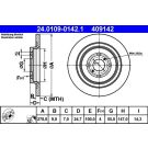 Bremsscheibe Toyota T. Yaris 1.0-1.5 05 24.0109-0142.1