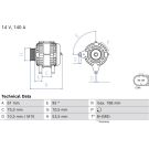 Lichtmaschine Bbmw 3,5,7,x3 01 0 986 084 680