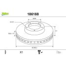 VALEO Bremsscheibe 186188
