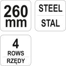 Stahldrahtbürste 4Reihig YT-6332