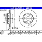 Bremsscheibe Hyundai P. Ix20/I30 1.4-2.0 07 24.0126-0150.1