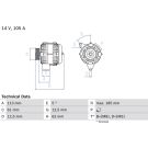 Lichtmaschine OPEL Vectra 0 986 048 791