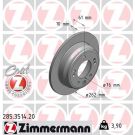 ZIMMERMANN Bremsscheibe 285.3514.20 Coat Z