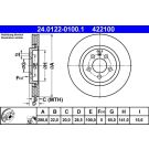 BREMSSCHEIBE VW P. GOLF/PASSAT/VENTO 1,9 TDI/2,0-2,8 91-98280 X 22WYSOKO NAW GLANY 24.0122-0100.1