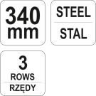 Stahldrahtbürste 3Reihig YT-6330