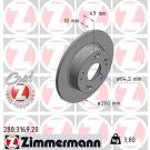 ZIMMERMANN Bremsscheibe 280.3169.20 Coat Z