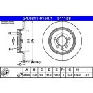 Bremsscheibe Ford T. C-Max/Focus 04-12 Power Disc PowerDisc 24.0311-0158.1